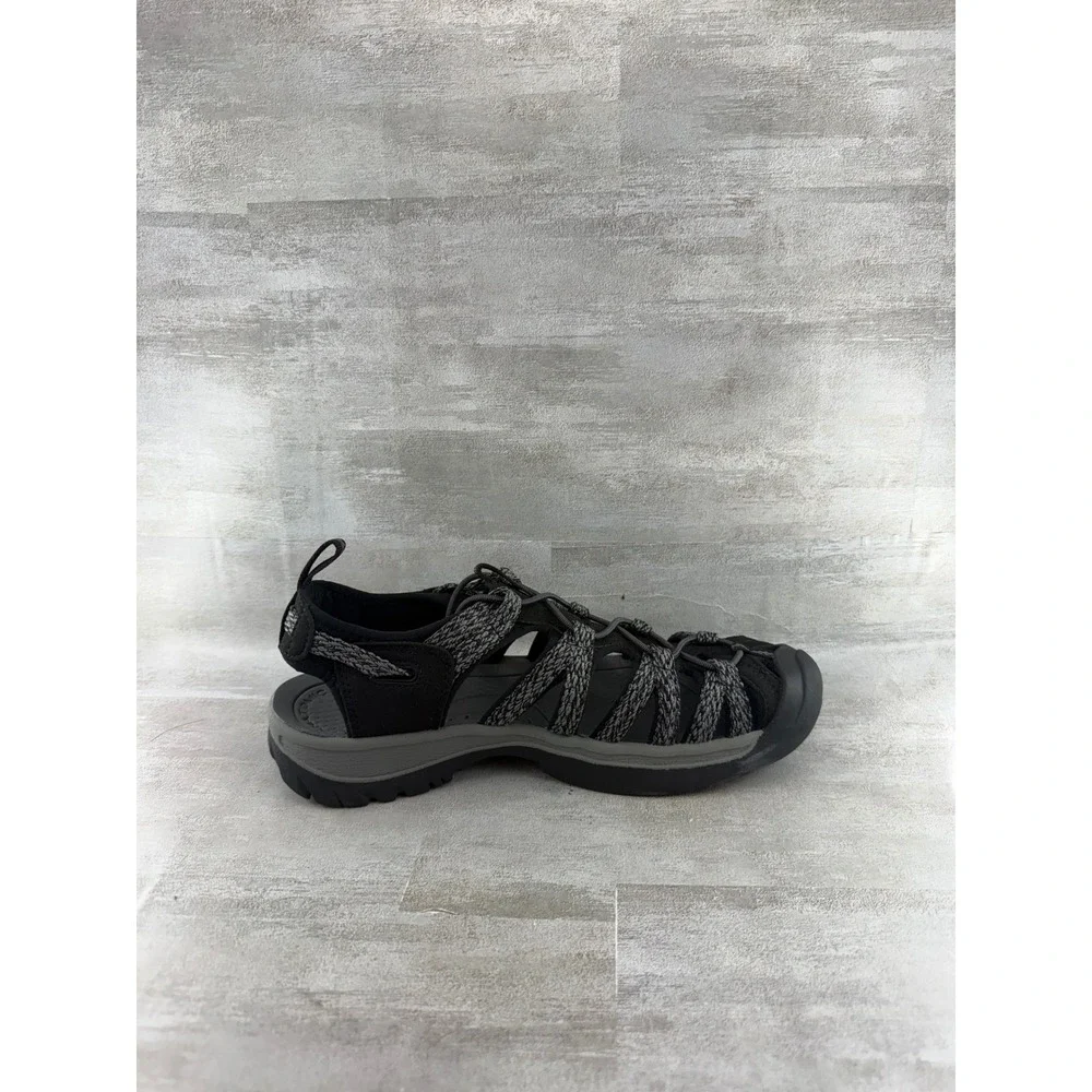 Keen Whisper Sandals Women Sz 10 Black Neutral Gray Waterproof Hiking 1028815